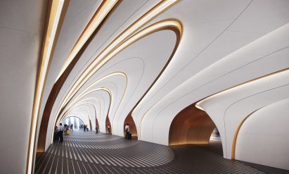 Interior render of the ticket halls