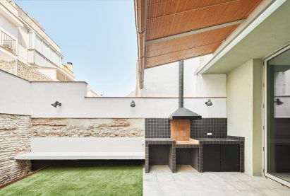 Garden of 100JOA house in Barcelona