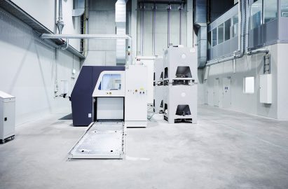 A photograph of the 3D printers 