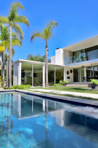 Heusch Beverly Hills renovation exterior with palms