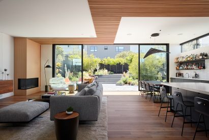 Klopf Modern Inversion Interior looking to backyard