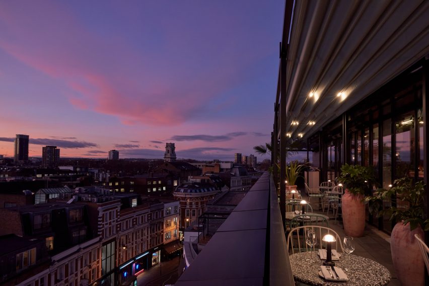 One Hundred Shoreditch view at dusk