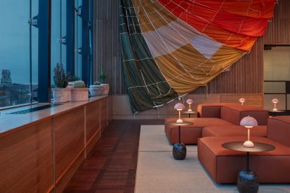 Parachute on wall