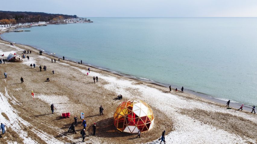 Six “resilient” beach huts built on Toronto’s beachfront for annual Winter Stations installation