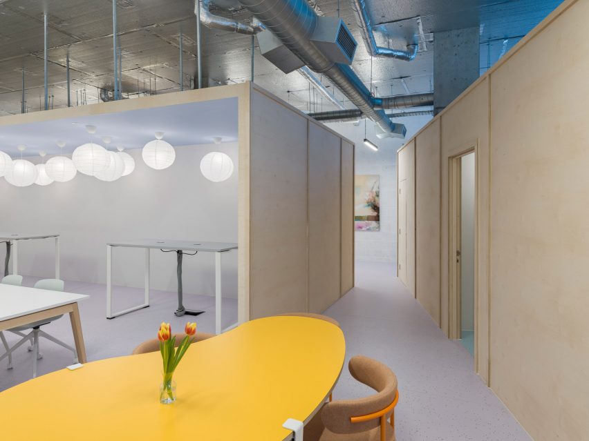 Interiors of ARC Club Camberwell co-working office by Caro Lundin