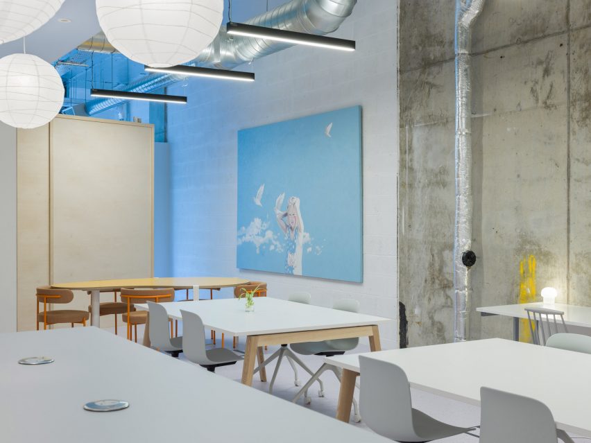 Interiors of ARC Club Camberwell co-working office by Caro Lundin