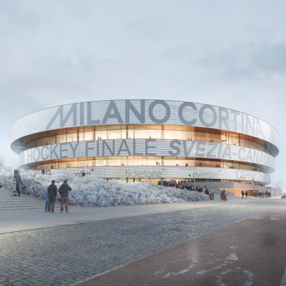 Visual of Santa Giulia arena media screens
