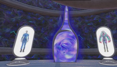 A round event space with designs by Auroboros