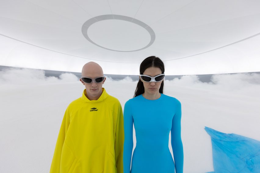 Balenciaga created a blizzard for its Autumn Winter 2022 show