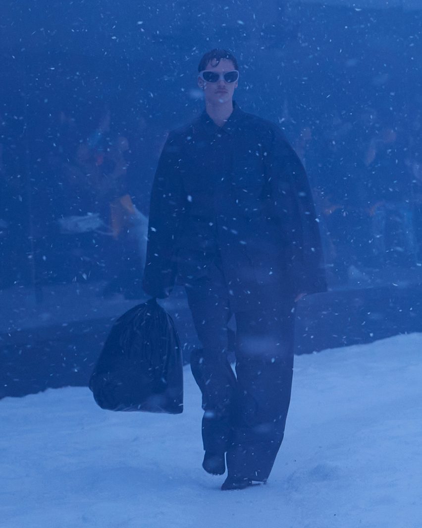 Balenciaga created a blizzard for its Autumn Winter 2022 show