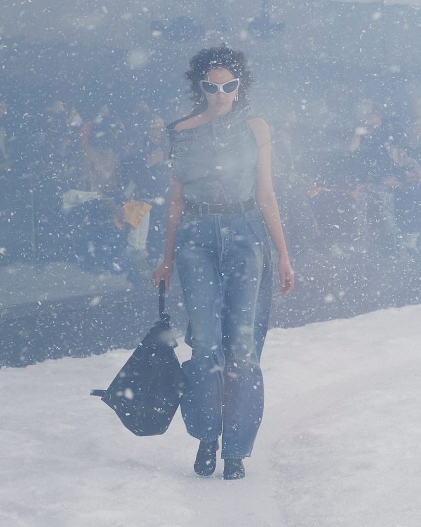 Balenciaga created a blizzard for its Autumn Winter 2022 show