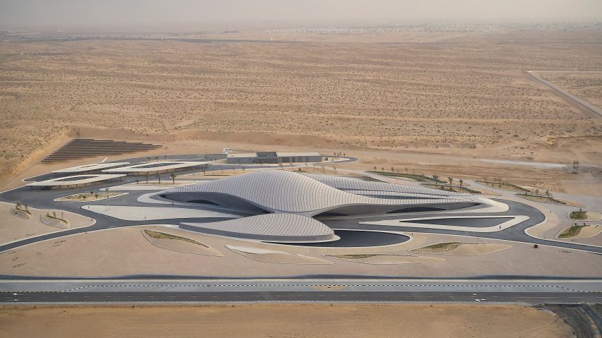 Aerial view of Beeah Headquarters in Sharjah