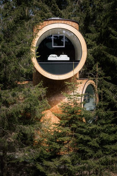 Exterior of Bert hotel room in Austria