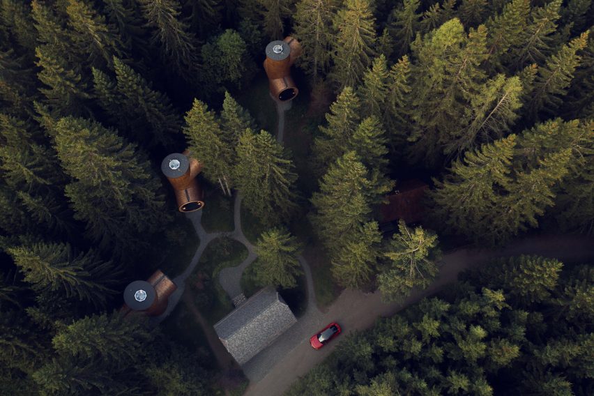 Aerial view of Bert treehouse by Precht