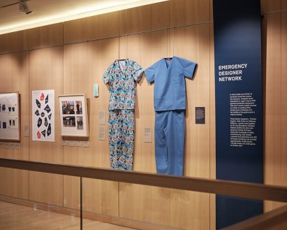 Scrubs are displayed at Bethany Williams: Alternative Systems