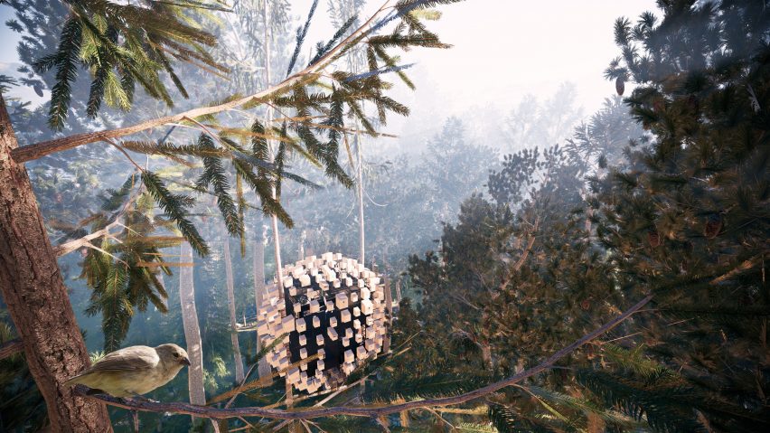 Biosphere is a hotel room in Sweden that was designed by BIG