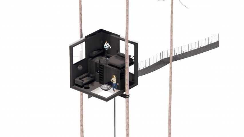 Interior isometric drawing of Biosphere