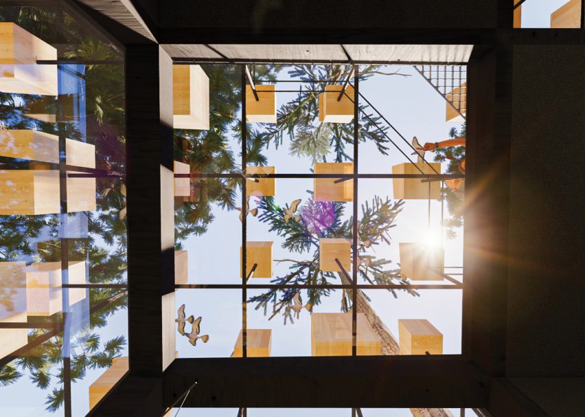 Biosphere is a hotel room in Sweden that was designed by BIG
