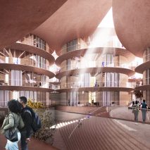 The centre will have a red hue exterior