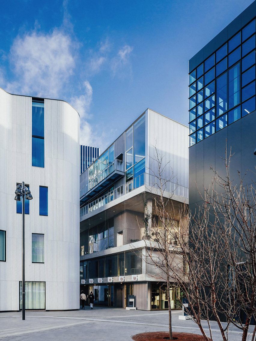 Entrance to Bureau in Greenwich Design District by Roz Barr Architects