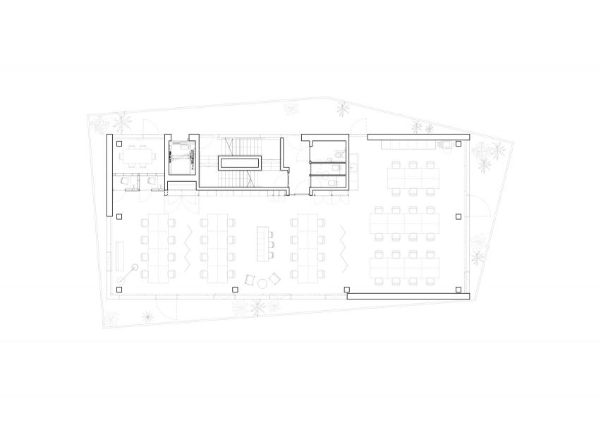 D1, third floor plan, Bureau in Greenwich Design District by Roz Barr Architects