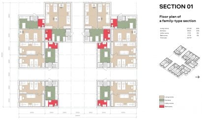 Layout of quarter in refugee camp designed by Balbek Bureau