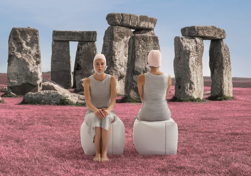 Costuras outdoor pouf collection by Teresa Sapey + Partners for Diabla