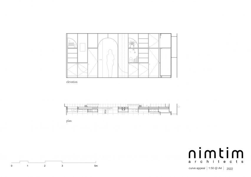Elevation of Curve Appeal by Nimtim Architects