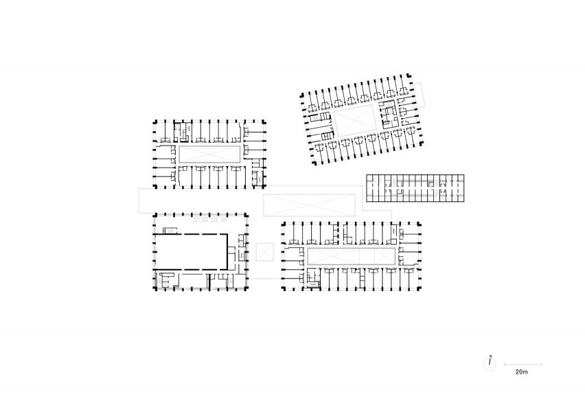 Hotel complex second floor plan, Ceramic Art Avenue Taoxichuan by David Chipperfield Architects