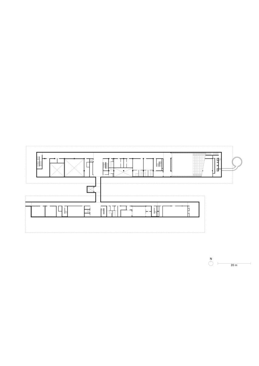Academy of Music, lower ground floor plan, Ceramic Art Avenue Taoxichuan by David Chipperfield Architects