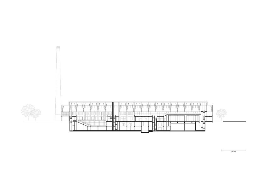 Academy of Music, section, Ceramic Art Avenue Taoxichuan by David Chipperfield Architects