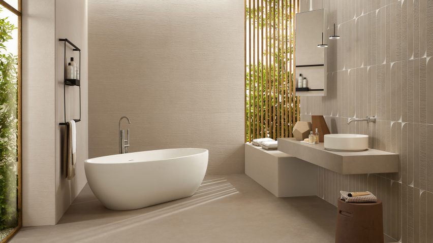Dawson tiles by Parkside Architectural Surfaces used in a bathroom
