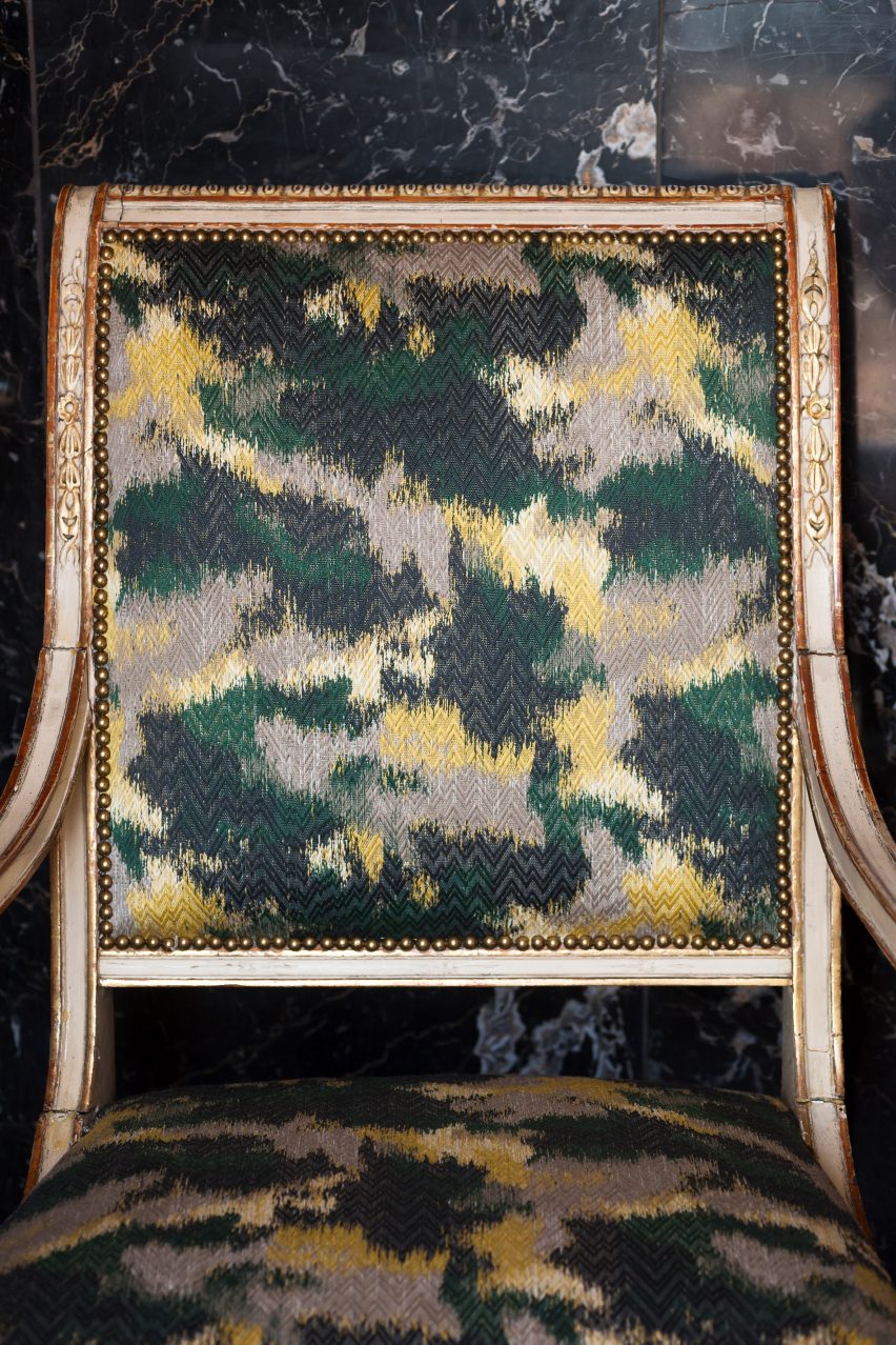 Erbaluce fabric by Dedar used as seating upholstery