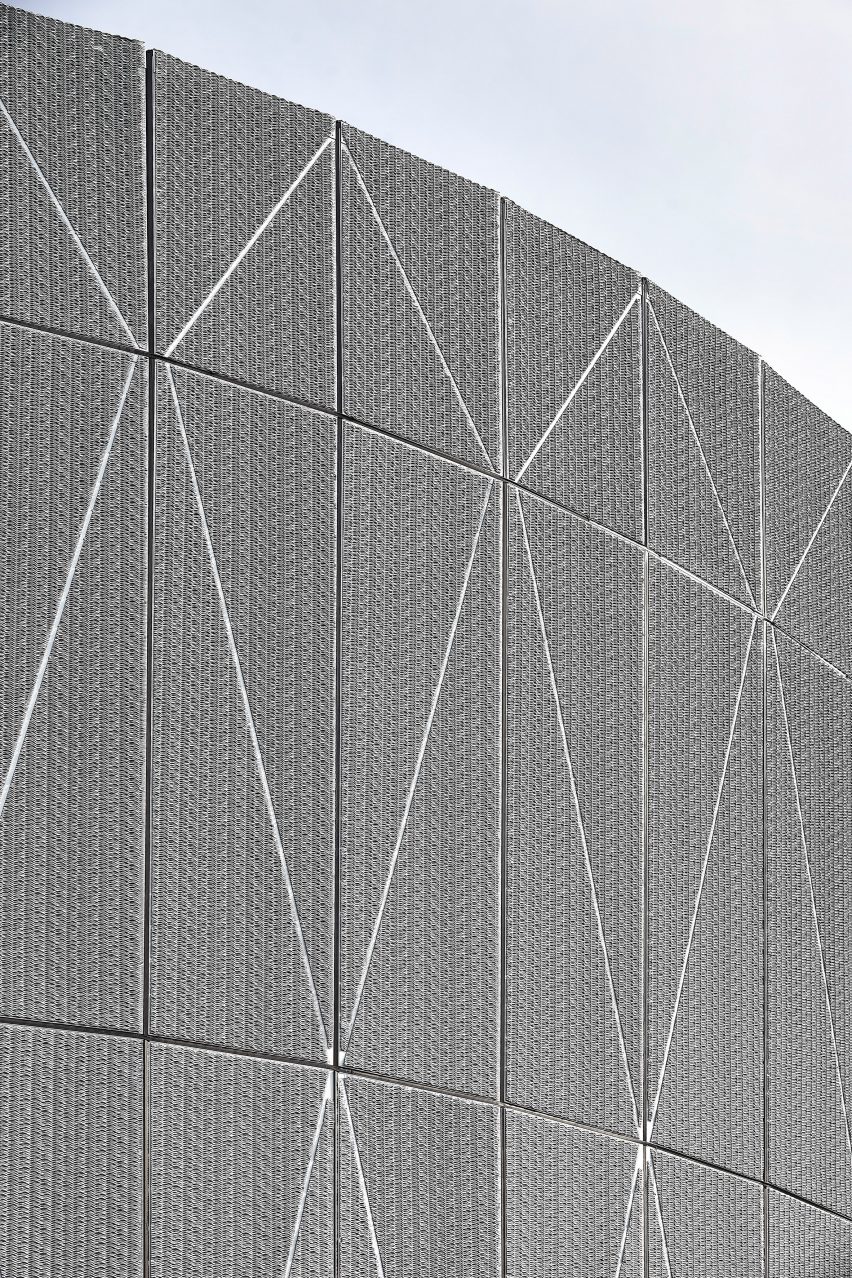 Facade panels of F51 multi-storey skatepark in Folkestone by Hollaway Studio