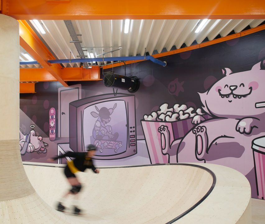 Third floor in F51 multi-storey skatepark in Folkestone by Hollaway Studio