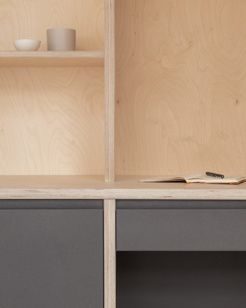 Plywood shelving