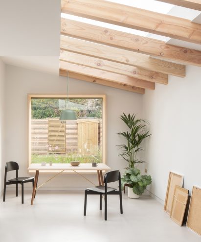 Interior of Filmmaker's house extension by Will Gamble Architects