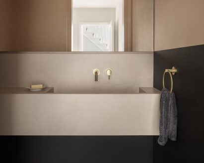 Bathroom of Filmmaker's extension by Will Gamble Architects