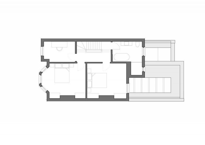First floor plan of Filmmaker's house by Will Gamble Architecture