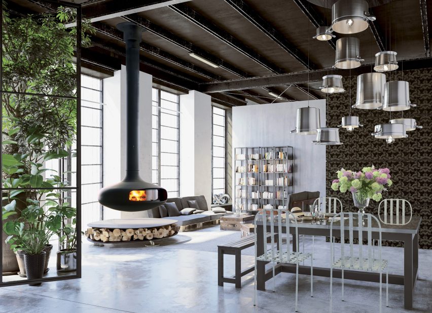 Glazed Domofocus fireplace by Focus