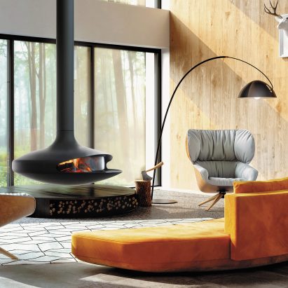 Glazed Gyrofocus fireplace by Focus