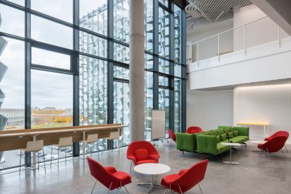 Exposed concrete floors