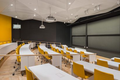 Interiors of university building