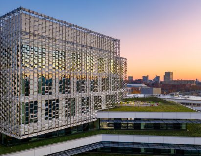 Hydroformed steel lattice screen