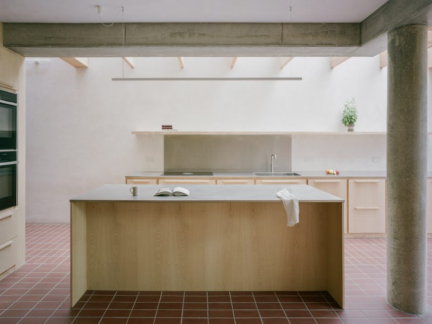 Kitchen island in Herne Hill House extension by TYPE