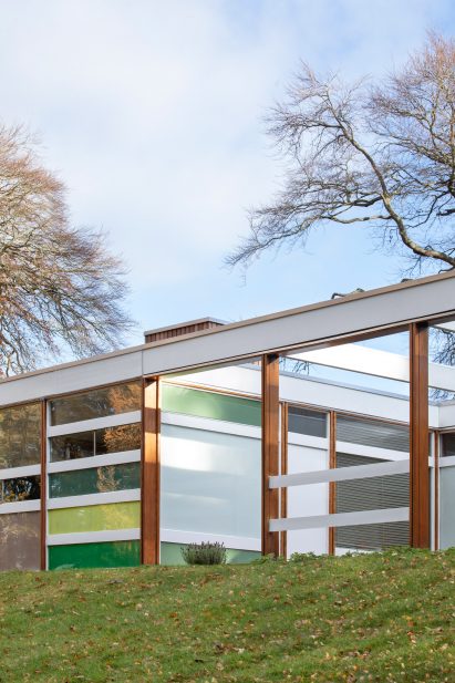 Exterior of High Sunderland house by Peter Womersley