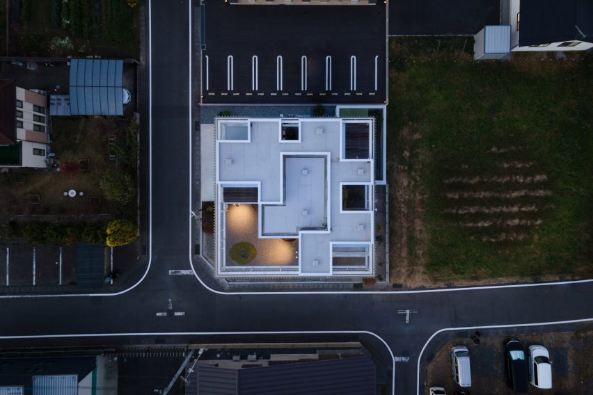 Aerial view of House in Yanakacho by KACH