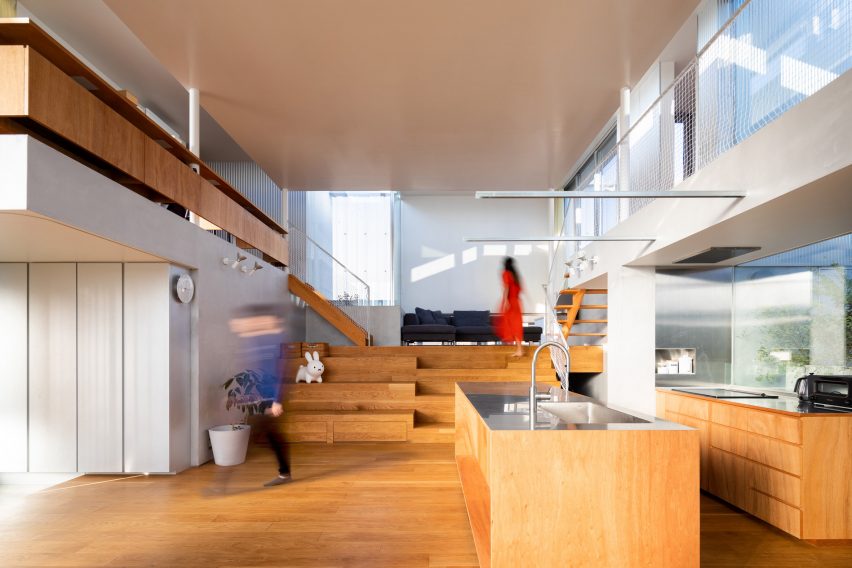Open-plan kitchen and living room