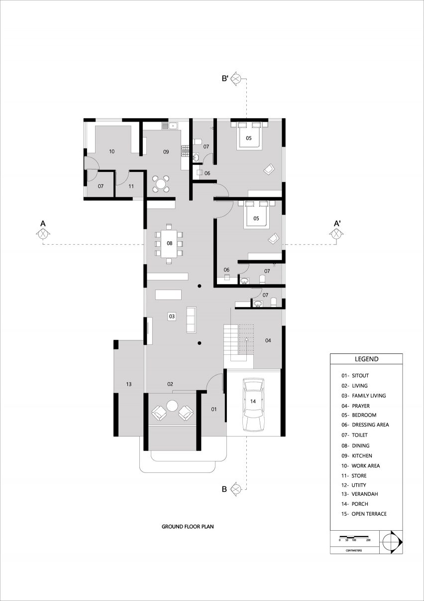 Ground floor plan, House of Ayoob by 3dor Concepts