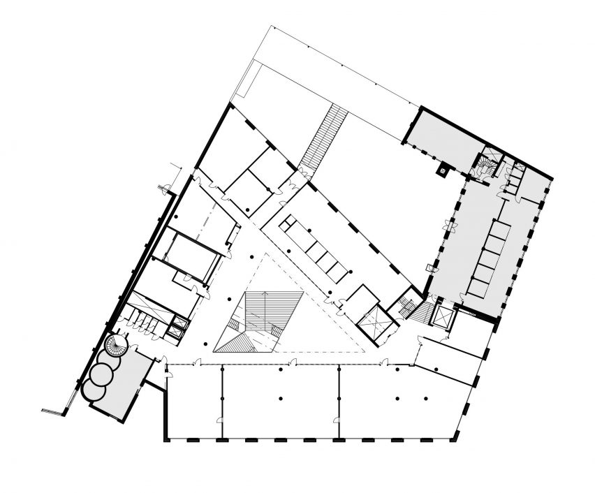 First floor plan of University of the Arts Helsinki by JKMM Architects